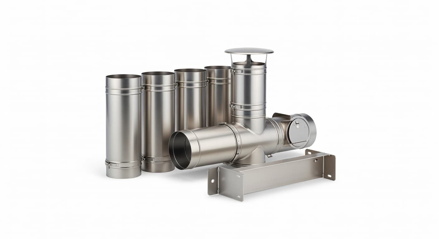Дымоход 200 мм 0.5 мм AISI 430 1 м